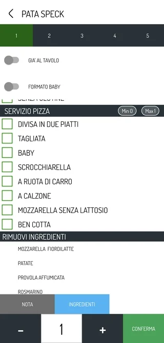 Opzioni e varianti prodotto configurabili