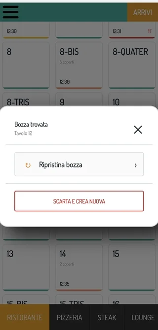 Recupero automatico comanda dopo chiusura accidentale